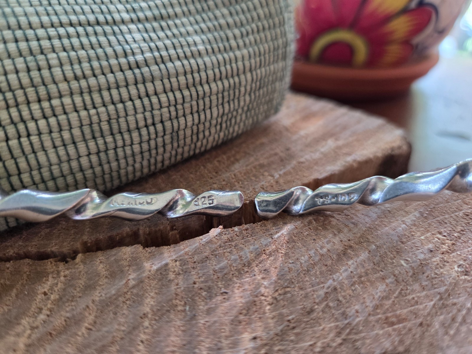 VTG Mexico 925 SS Collar Cuff Twist Necklace