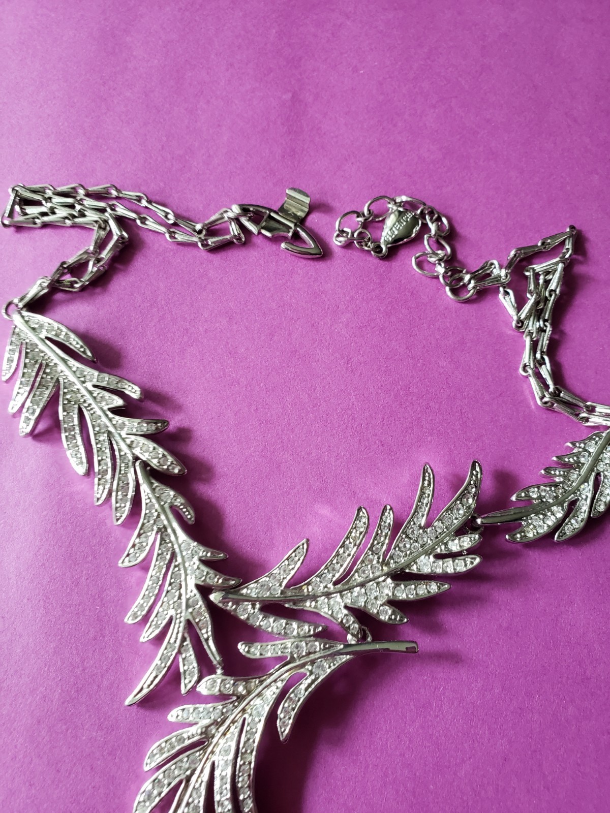 VTG High End 90s givenchy IMPORTANT crystal Y Drop Necklace Perfect For BRIDAL