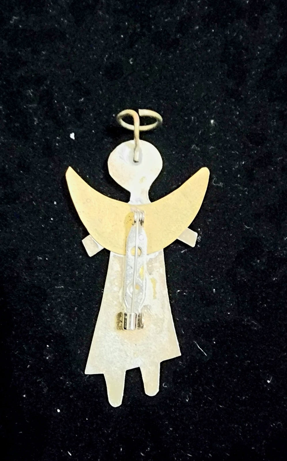 Retired Silpada S0128, Sterling Silver, 925, Mixed Metal Brass Angel Pin Brooch