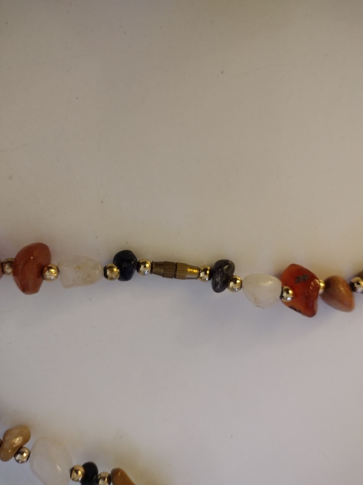 Vintage Gemstone Necklaces 18″ Two Total
