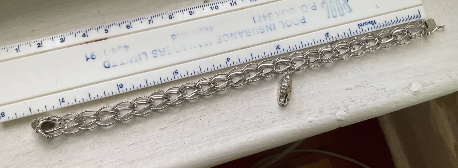 Vintage AIRFLEX USA Starter SILVER CHARM BRACELET Wearable 7 1/2” Traditional