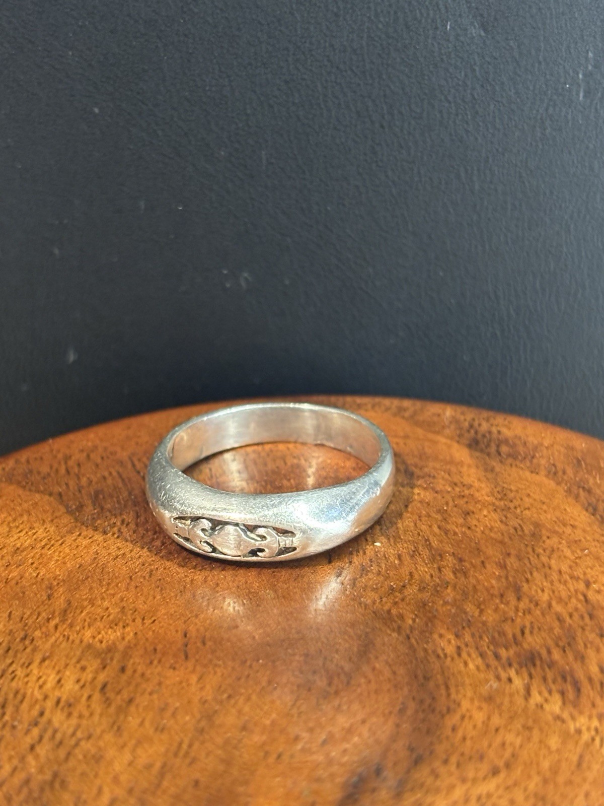 Vintage Sterling Silver Open Work Stackable Ring Size 4.5 Weight 2.5 Grams