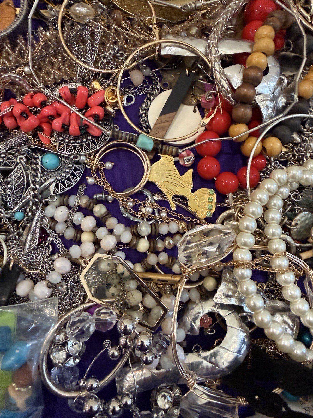 Vintage To Now Unsearched Untested Jewelry Lot X, 5 lb. 8 oz.