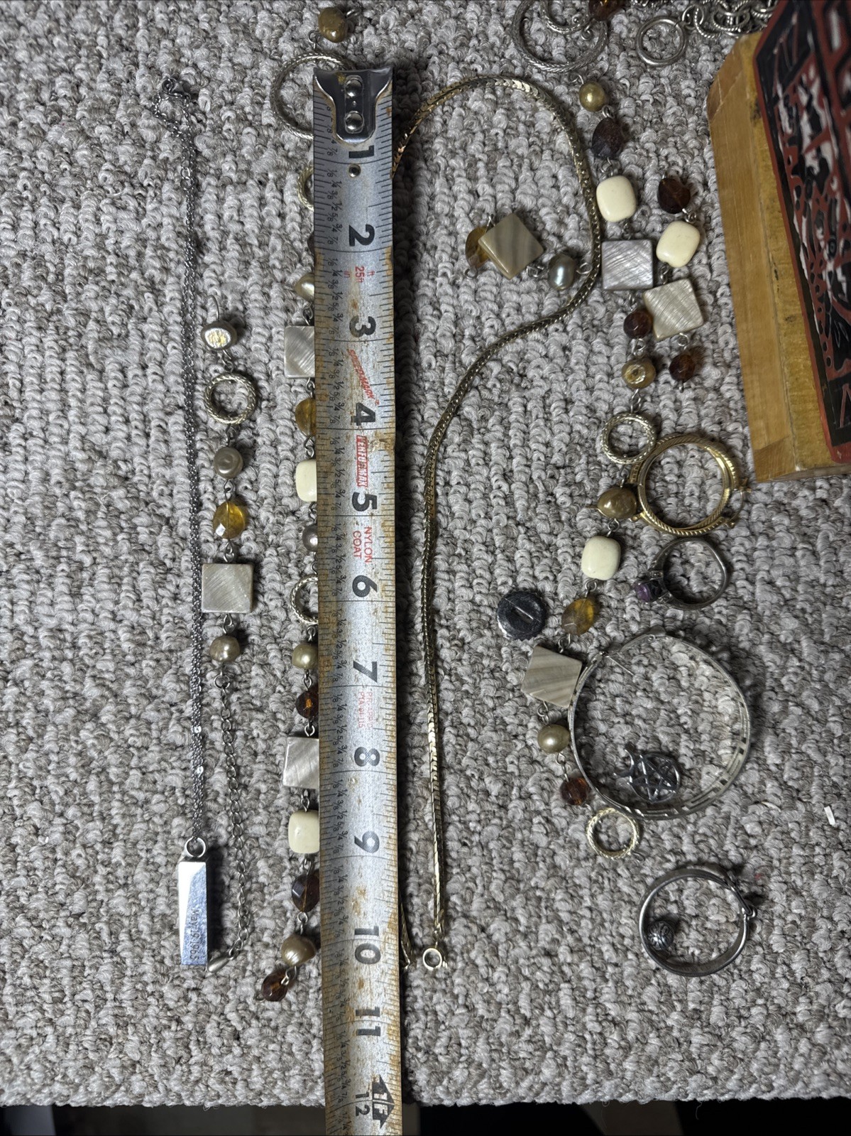 ESTATE FIND – COSMETIC JEWERLY WITH TWO JEWERLY BOXES – OVER 1 LB