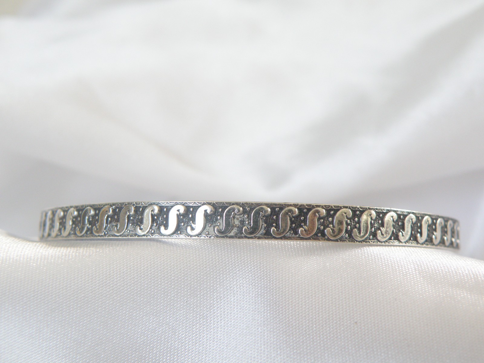 Vintage Sterling Silver 925 Rare Danecraft Felch Slip on Bracelet 7.5″
