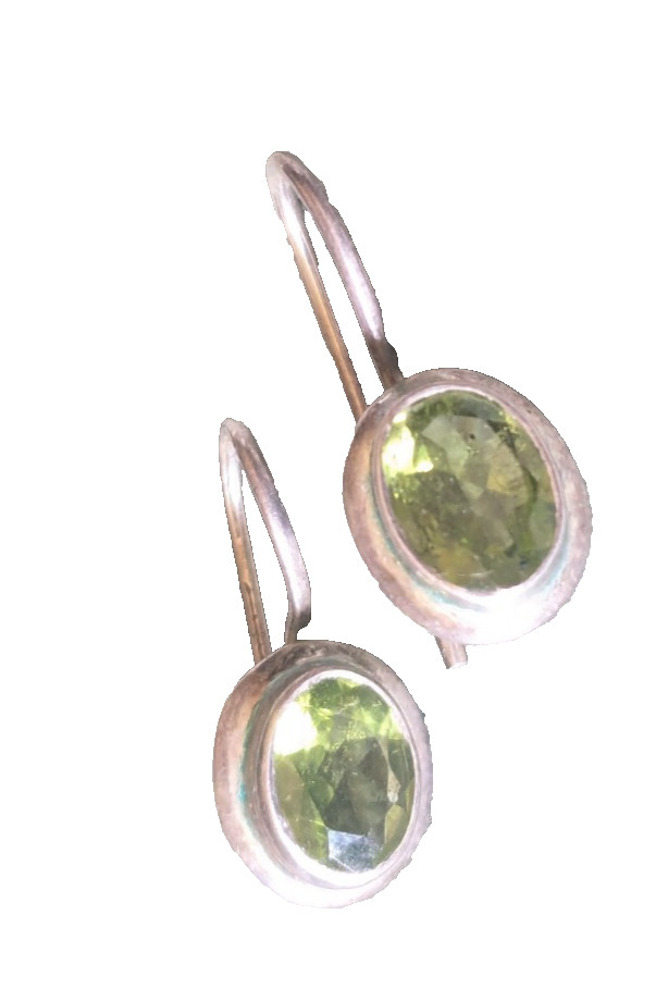 Vintage 90’s Sterling and Peridot Earrings minimalist