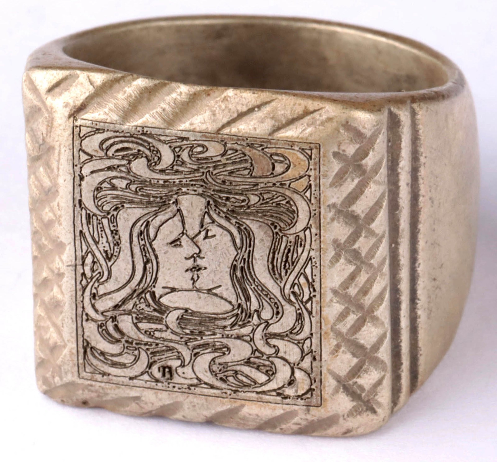 Ring The Kiss Image style PETER BEHRENS Der Kuss Motive 1898 Vintage jewelry Art