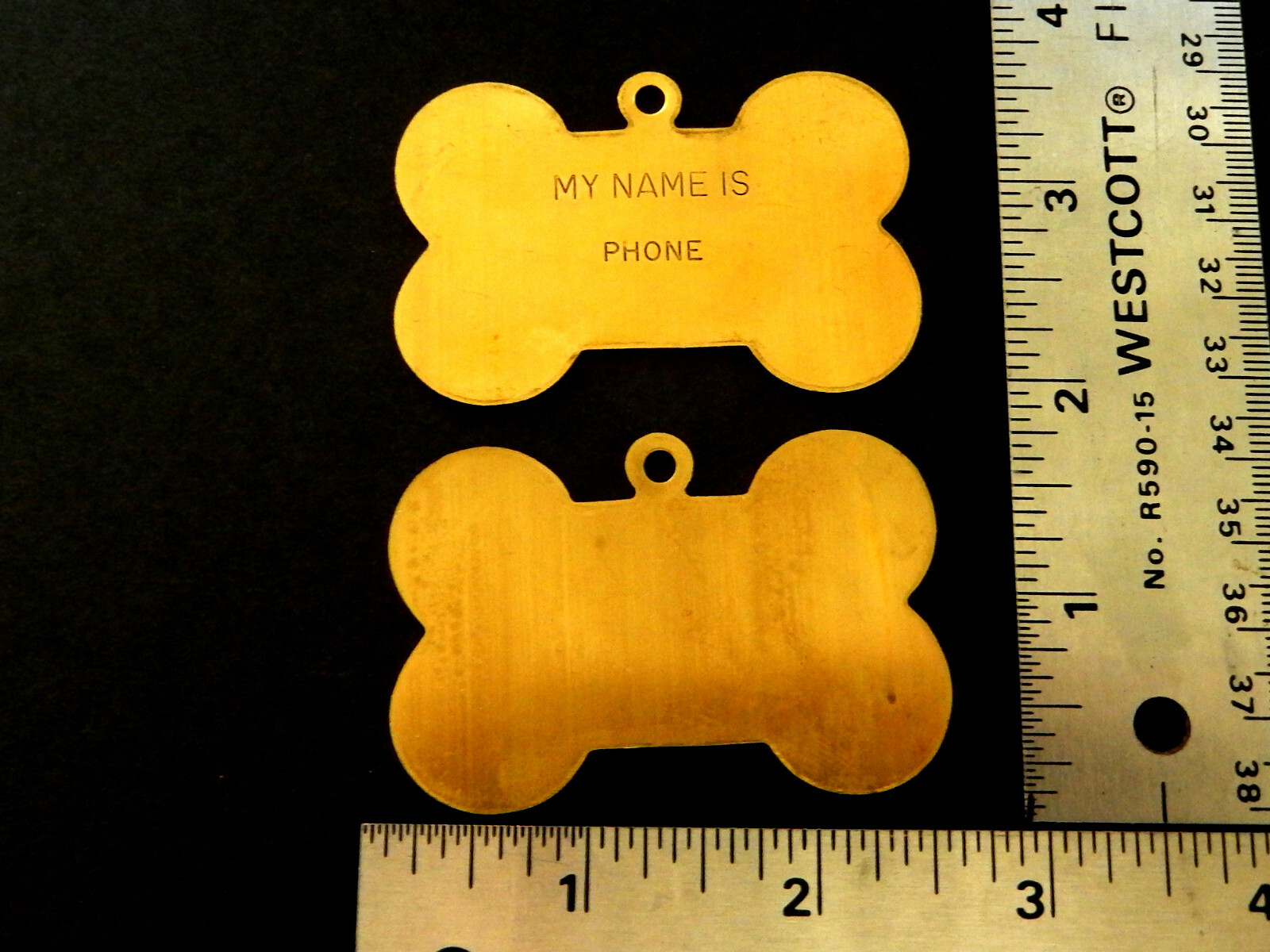 Dog Tags / Dog Bones / Raw Brass Stamping/ Tag Types/ Engraveable /2 Styles