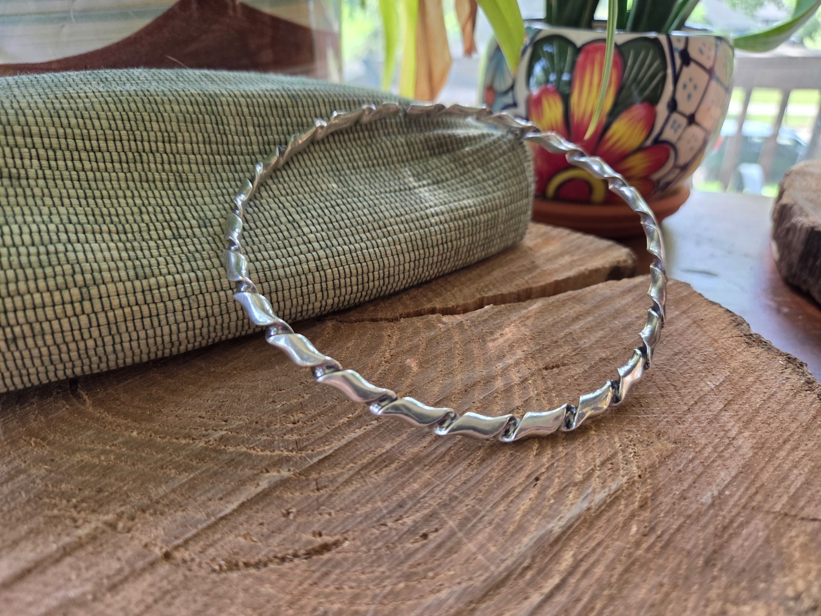 VTG Mexico 925 SS Collar Cuff Twist Necklace