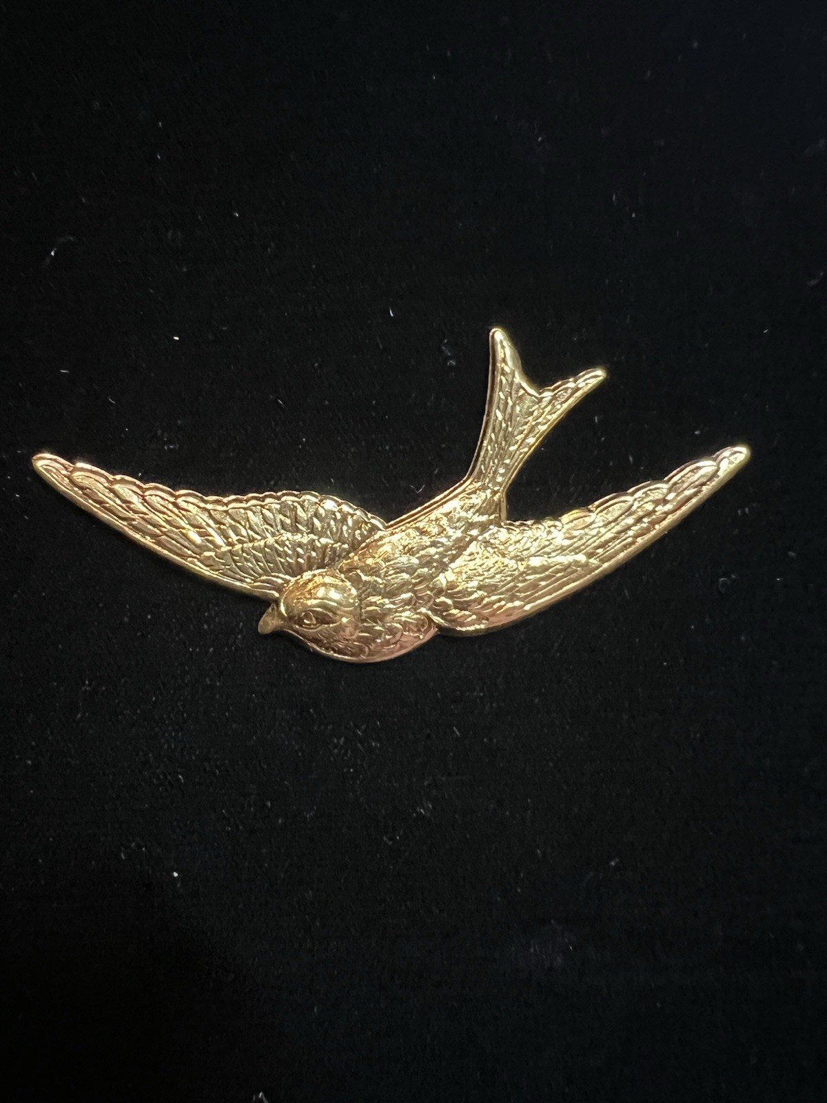 Vintage Bird 22K Gold Plated Brass Stamping for Jewelry/Craft/Decor/Famous Maker