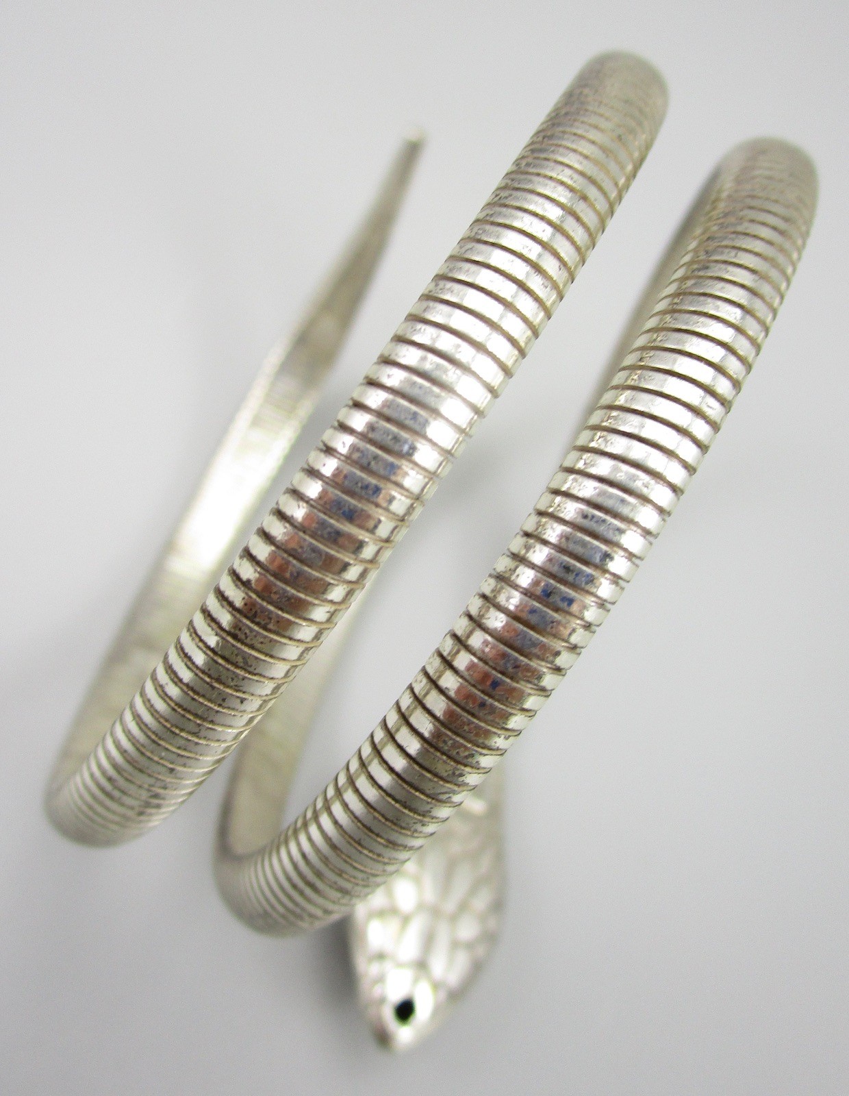 UNUSUAL FORSTNER 1940’S STERLING DOUBLE COIL SNAKE WRAP BRACELET 26G