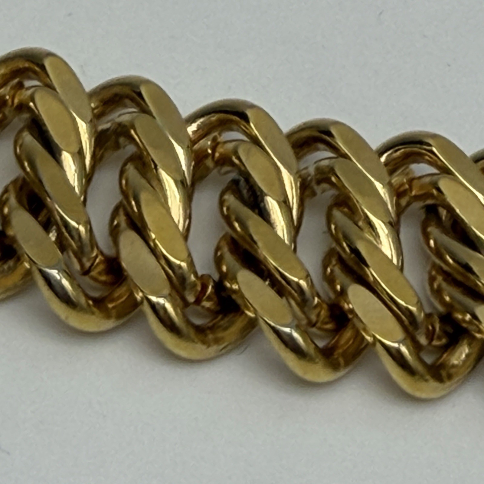 Vintage Napier Gold Tone Chain Necklace Chunky 3/4″ Wide Statement 1980s 18″