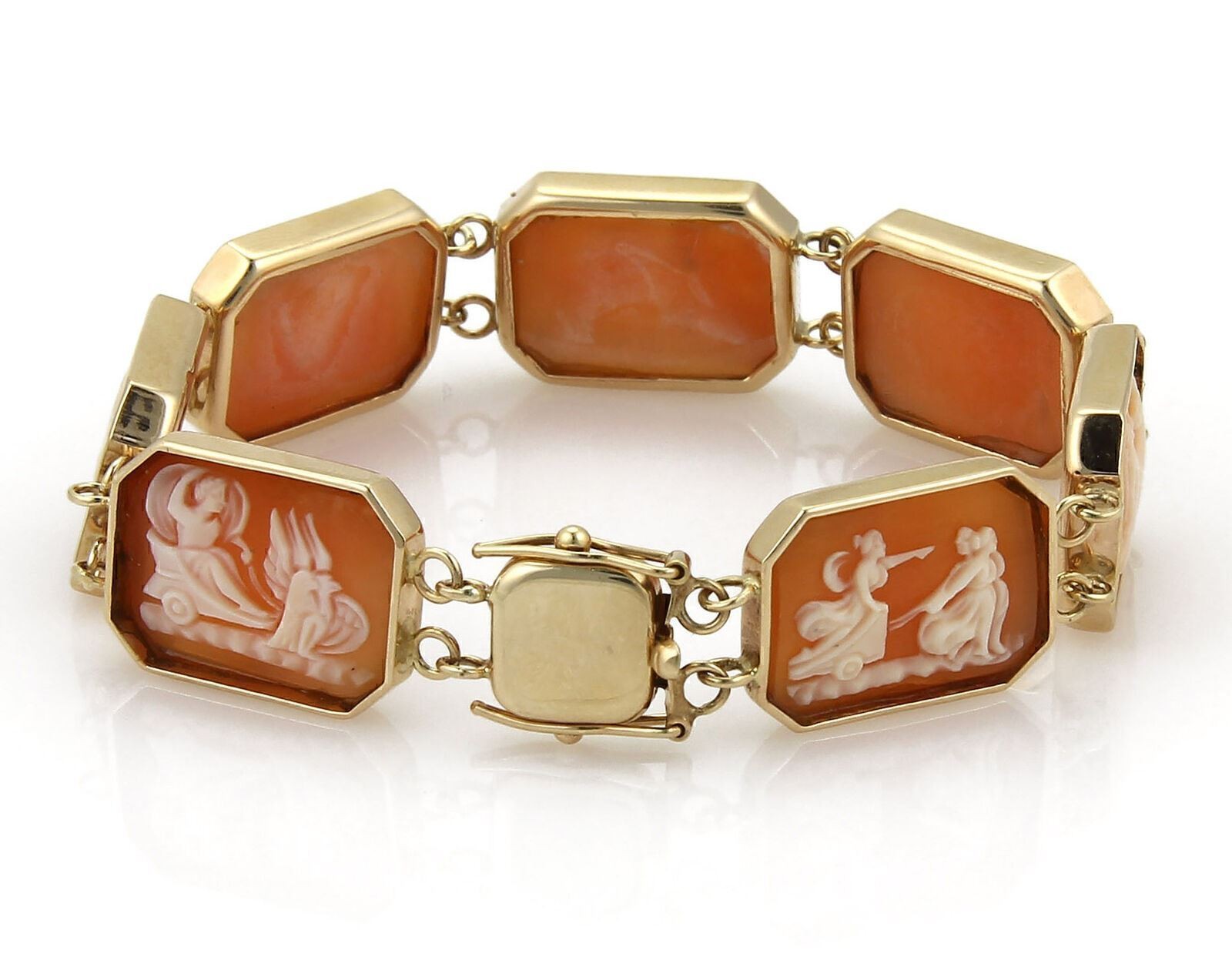 Seven Days Cameo 14k Rose Gold Bracelet Seven Days Roman Gods