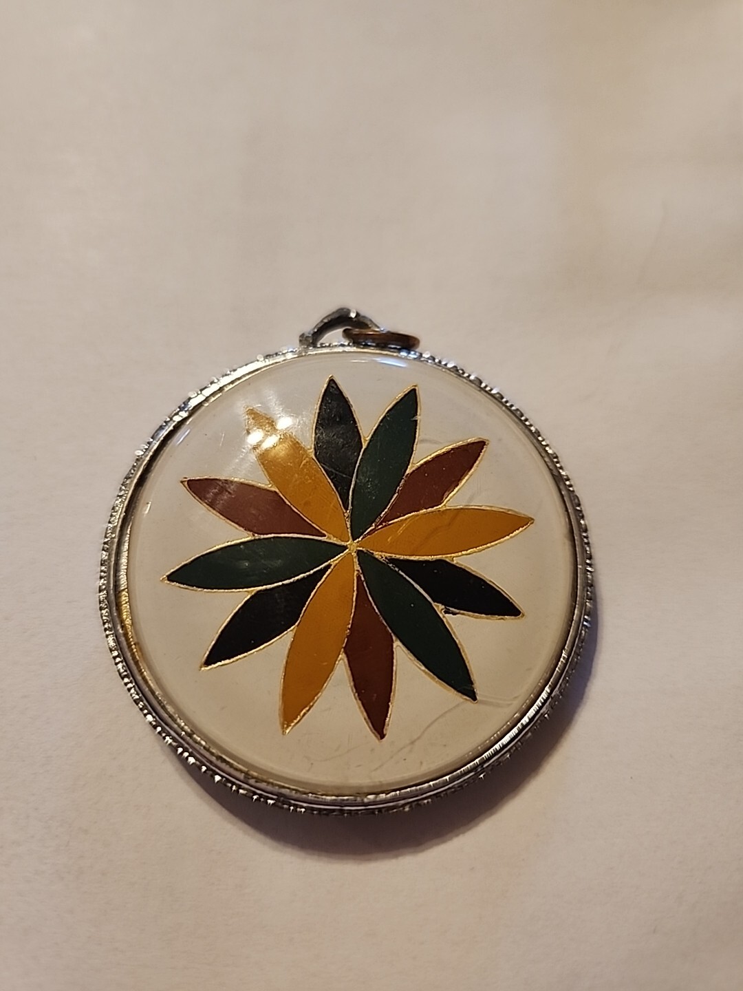 Vintage Good Luck Pentagon Hearts Charm Pendant
