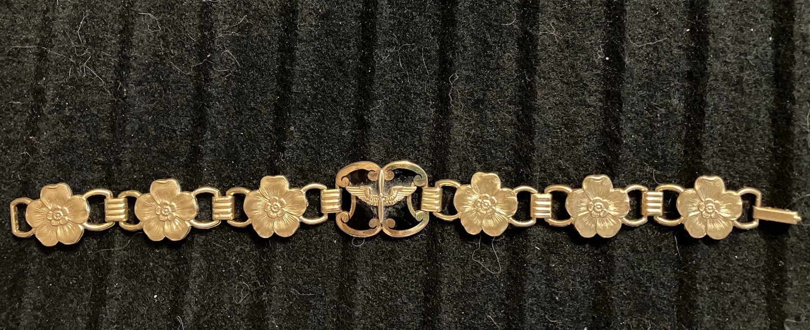Vtg “Sweetheart” WWII Army Air Corps 1/20 10K On Sterling Bracelet 17.43 grams