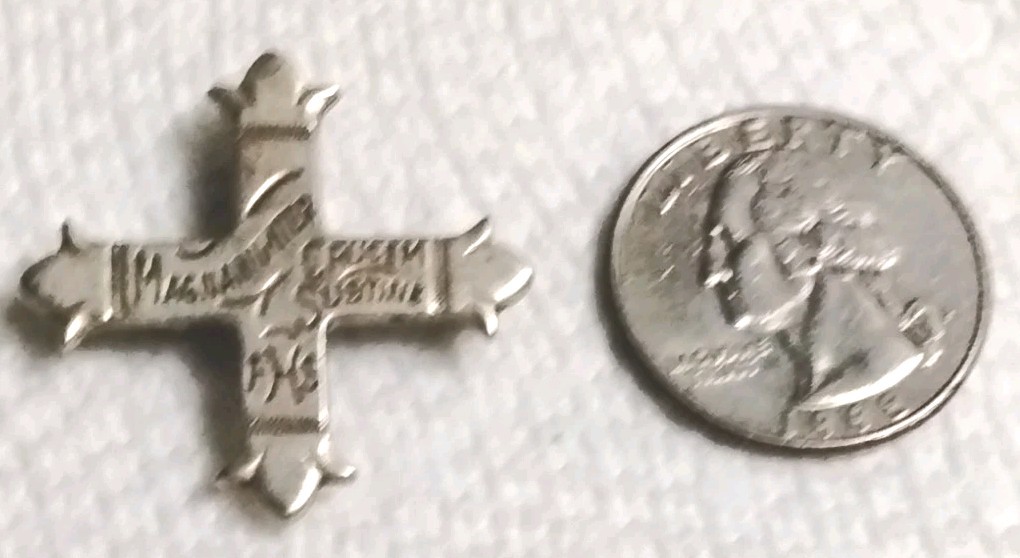 James Avery Magnanimiter Crusem Sustine Sterling Silver Cross Pendant Pin
