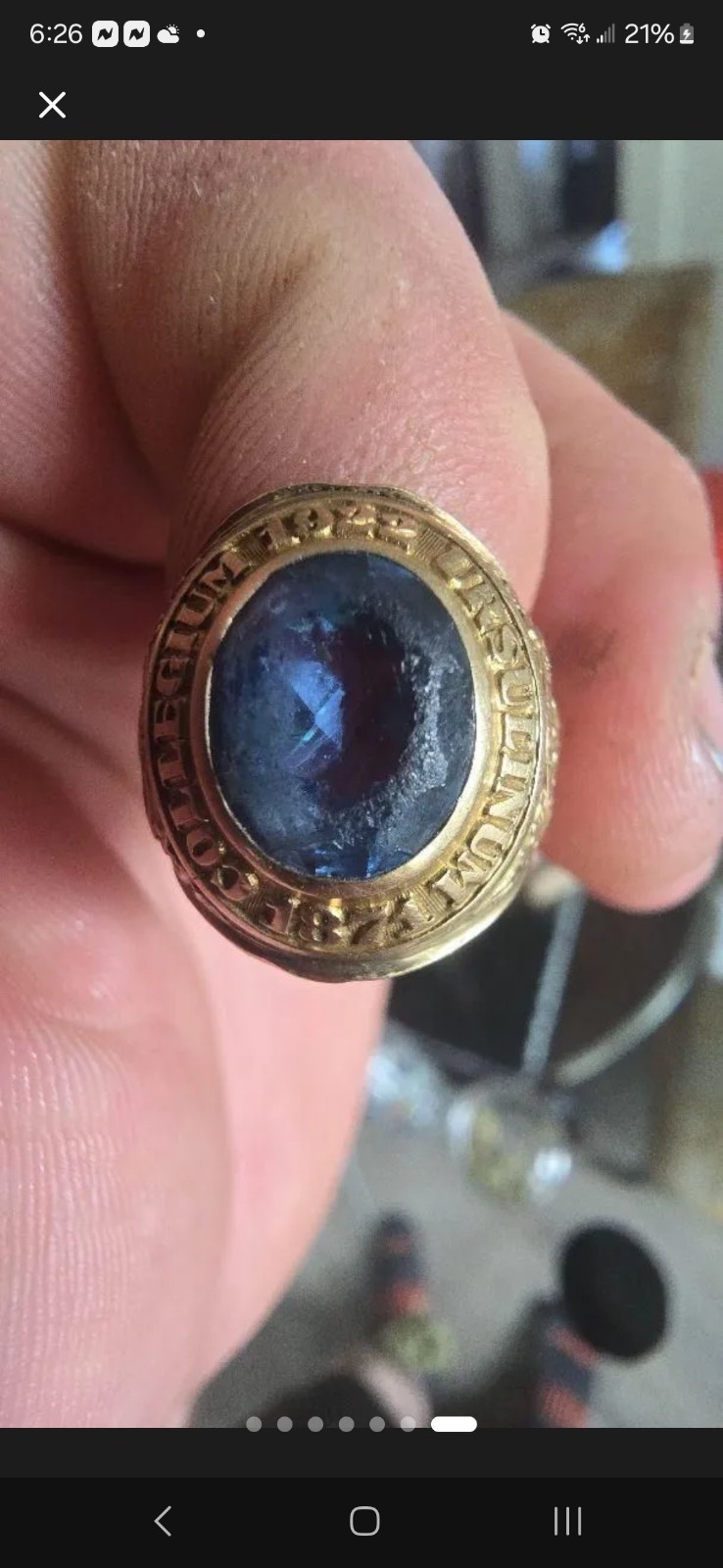 jostens gold ring vintage 12.5g 10k 1871 1922 collegium