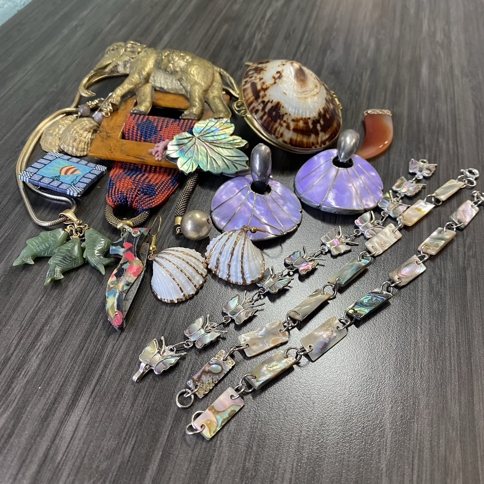 Vtg Animal Jewelry Lot – Animal Gemstone Lot – Unsigned Vintage Pieces