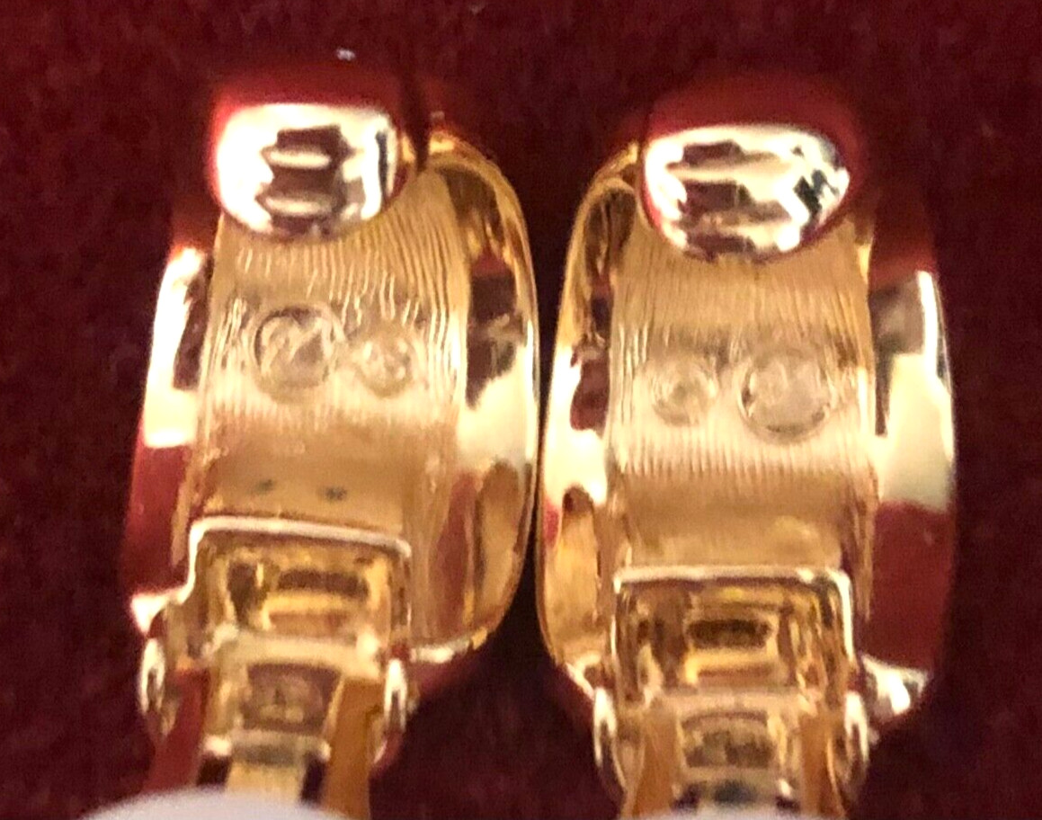 VTG SWAROVSKI Jeweler’s Collection Gold-Plated EARRINGS SWAN+SIGNATURE+COPYRIGHT