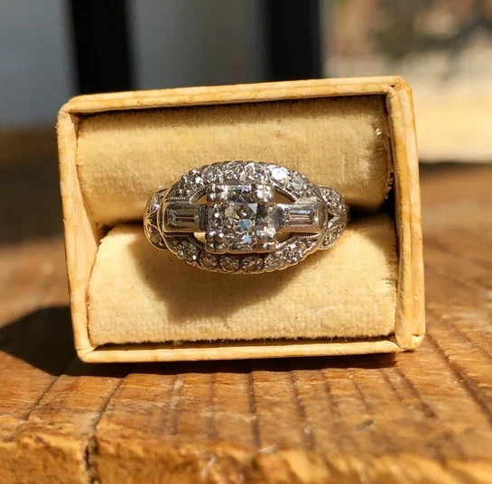 Fine Bright Old European Cut Moissanite Wedding Women’s Fine Ring 925 Sliver