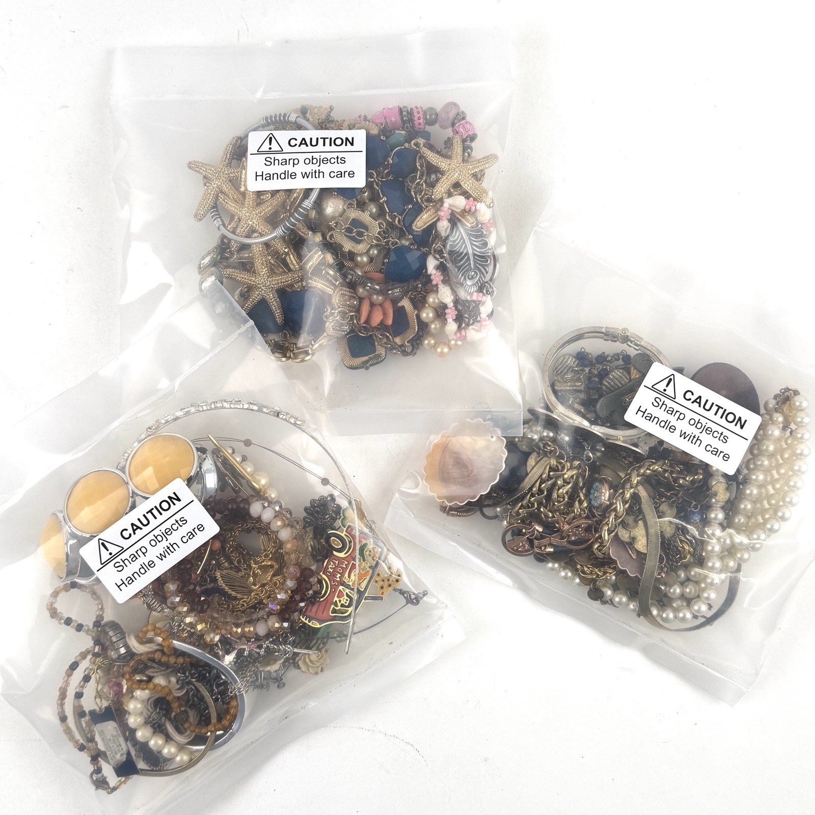 1 Pound Unsorted Tangled Jewelry Vintage Modern Wear Junk Mystery Treasure Hunt