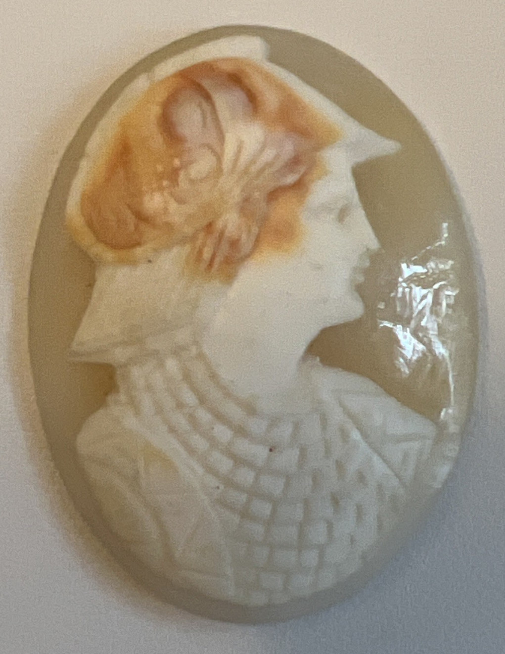 5 Antique Carved Shell Cameos Female Profile Unset