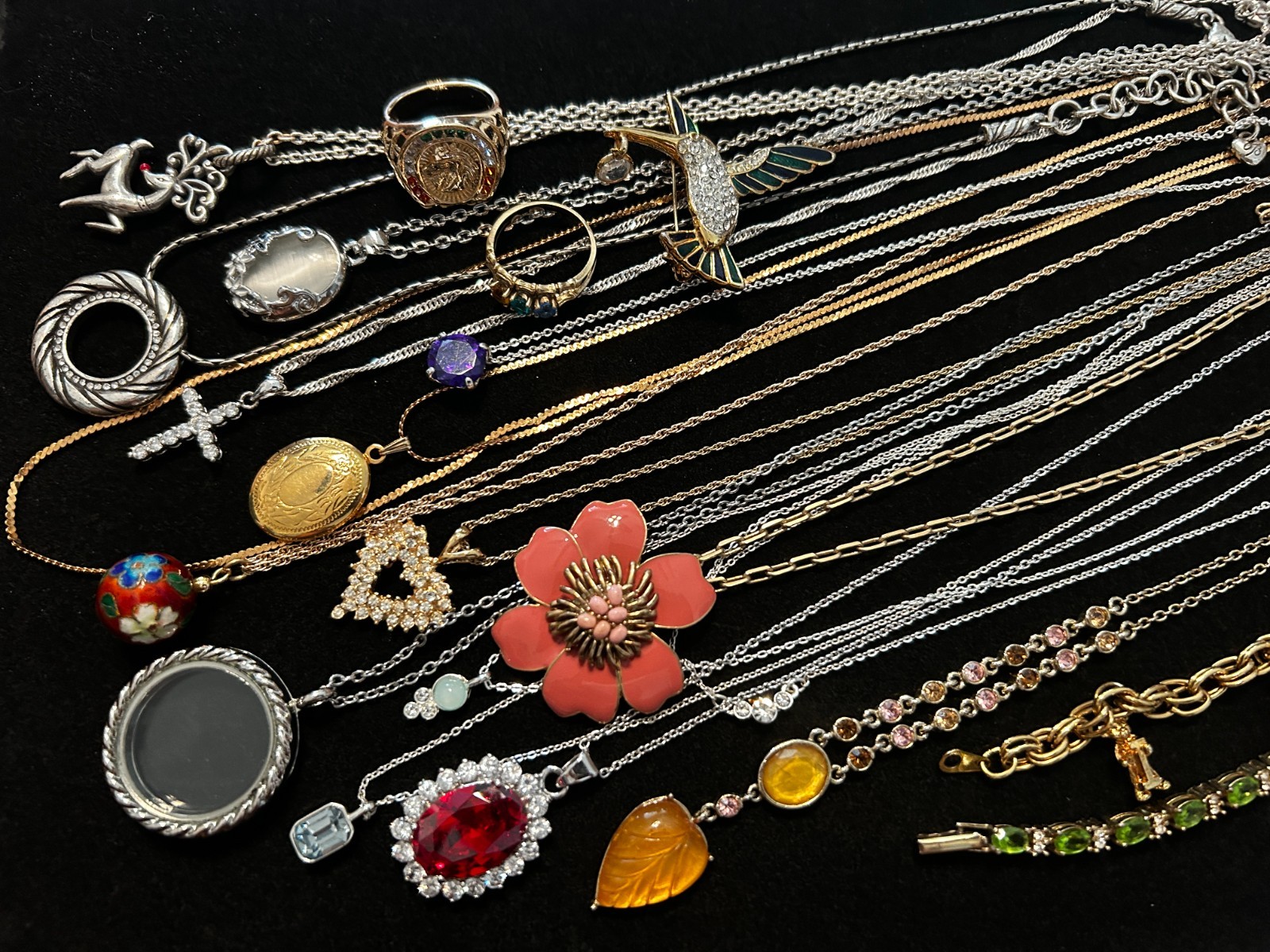 Lot of 17 Pieces of Vintage to Now Jewelry. Avon, J Crew, Brighton & Unbranded