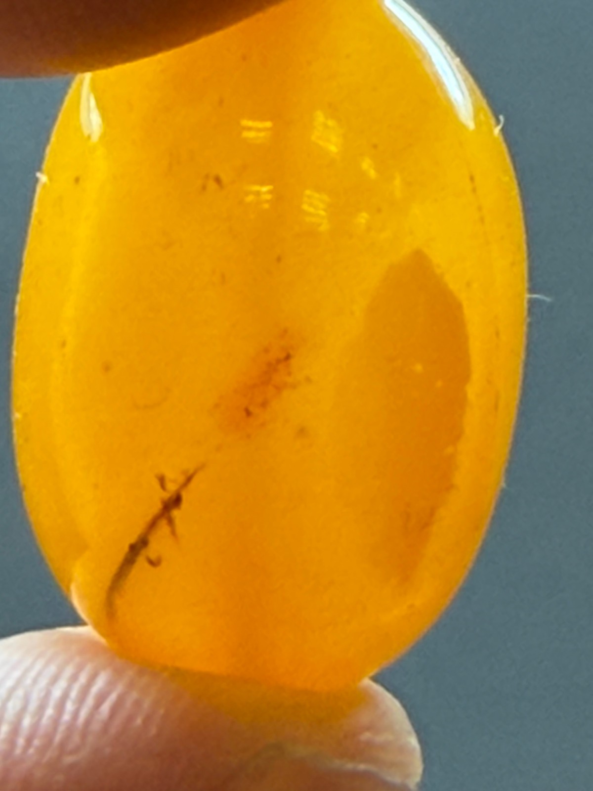 NATURAL OLD ANTIQUE YELLOW BUTTERSCOTCH BALTIC AMBER BEAD 4,2 gr