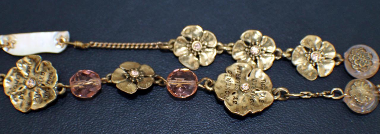 PILGRIM DANISH DESIGN 2 STRAND DOUBLE SIDED BRACELET sz-6 1/2″L ext.-2 1/2″vint.