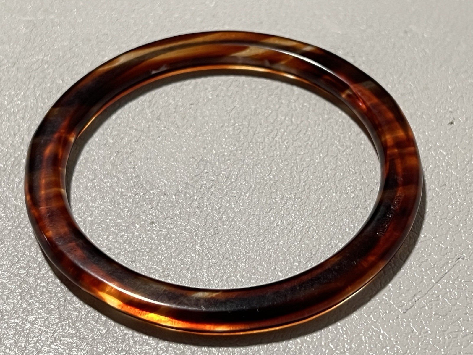 Vintage Made in France Tortoise Shell Bangle Bracelet Lucite Acetate Stackable