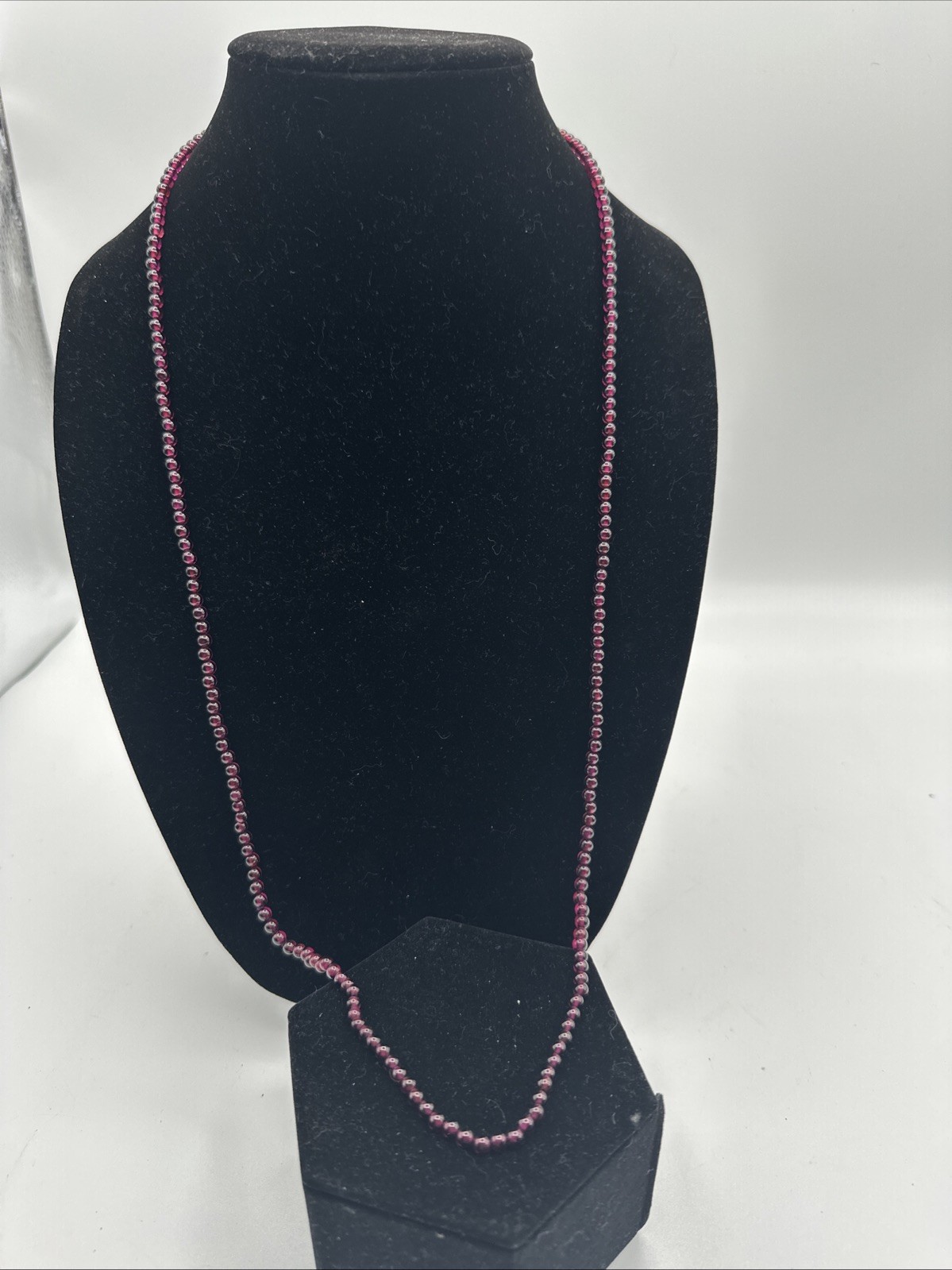 Beaded Necklace Mixed Lot Assorted Necklaces Small Natural Synthetic Bead 4 mm
