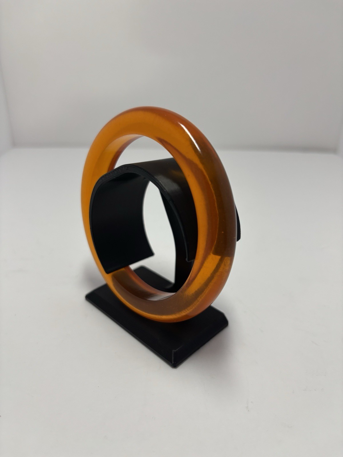 Vintage Art Deco Bakelite Bangle Bracelet- Tested – Orange juice- Tangerine-