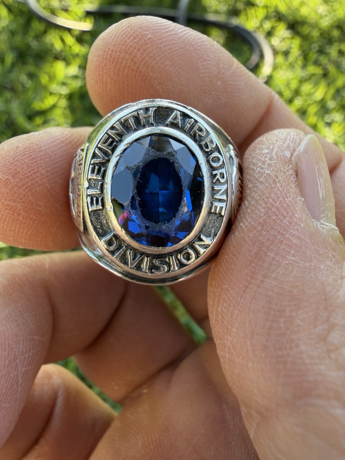 Vintage Military 11th Airborne Division Sterling Silver Class Ring