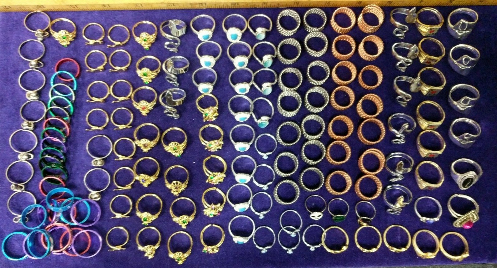 12X Dozen, 1 Gross,144 Pieces Metal Fashion Ring Vintage Costume Fashion Jewelry