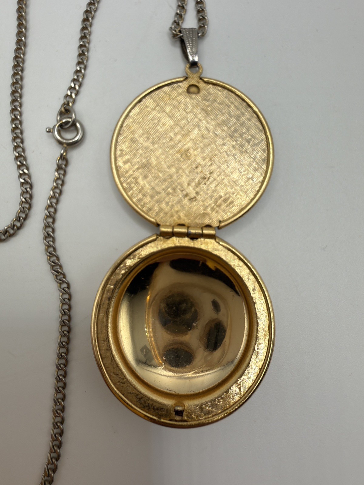 Vintage Gold Tone Round Avon “Here’s My Heart” Perfume Holder Locket Pendant