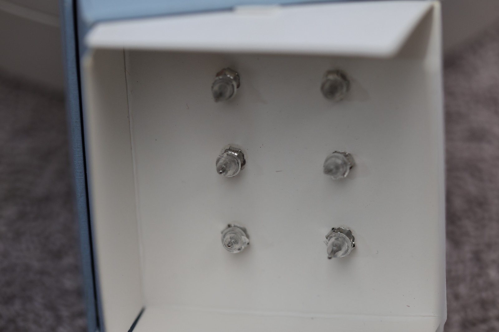 3 Pairs isabella m. Stud Gemstone Earrings Sterling Silver