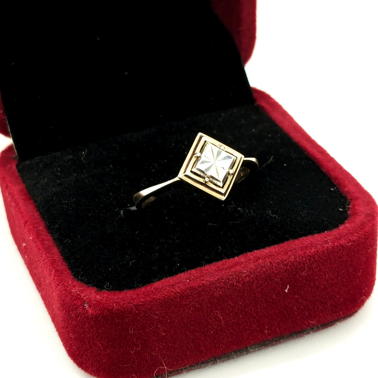 Vintage Elegant RING Silver 925 with bright pattern -size: 7US (17.5mm)| UA #132