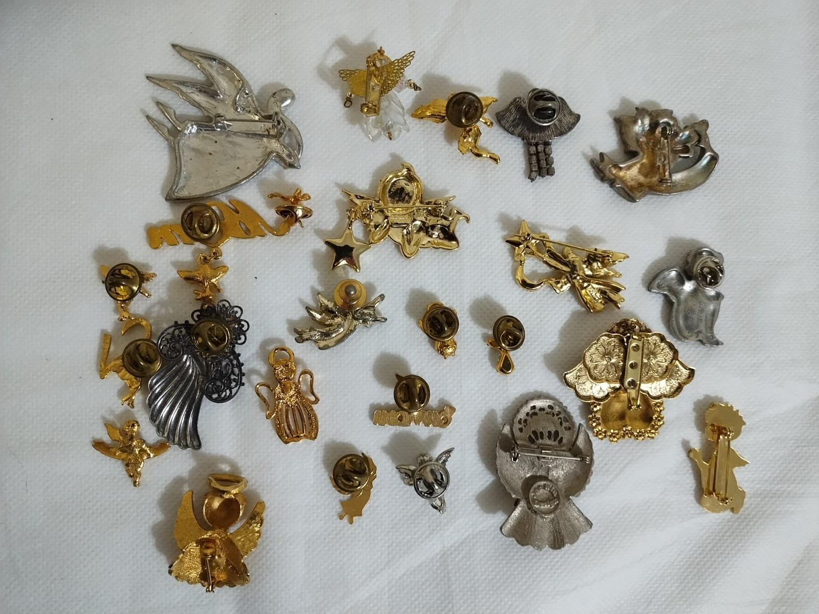 Vintage to Now ANGELS Pins Brooches 25 Pcs Read Description!