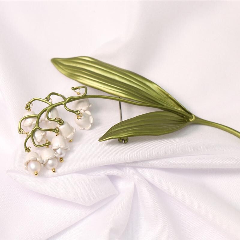 Ldyllic Valley Lily Bell Orchid Brooch Female Accessories Antique Jewelry