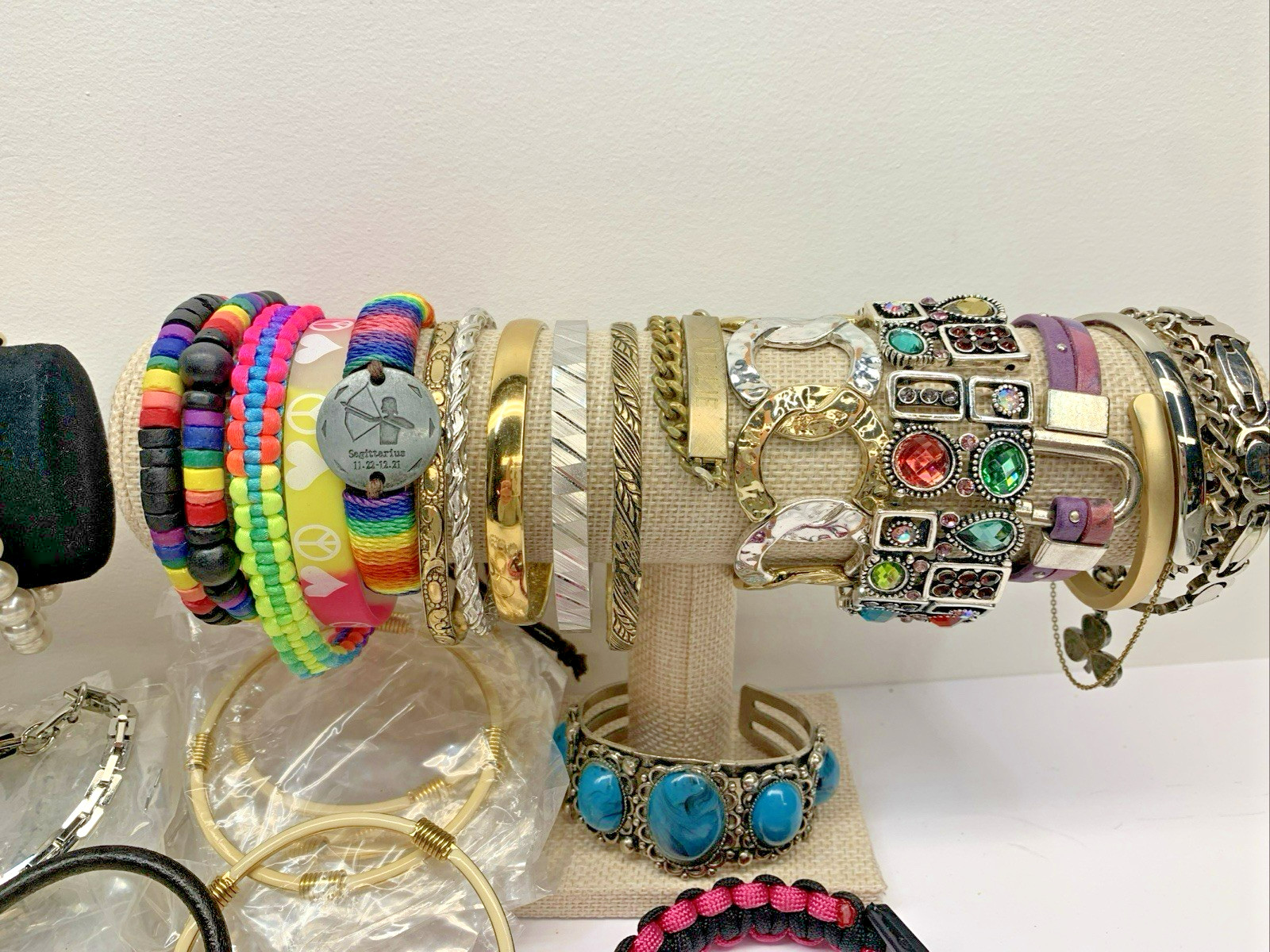 Lot of 70 Bracelets Vintage To Modern Variety of Color Styles Costume Jewelry
