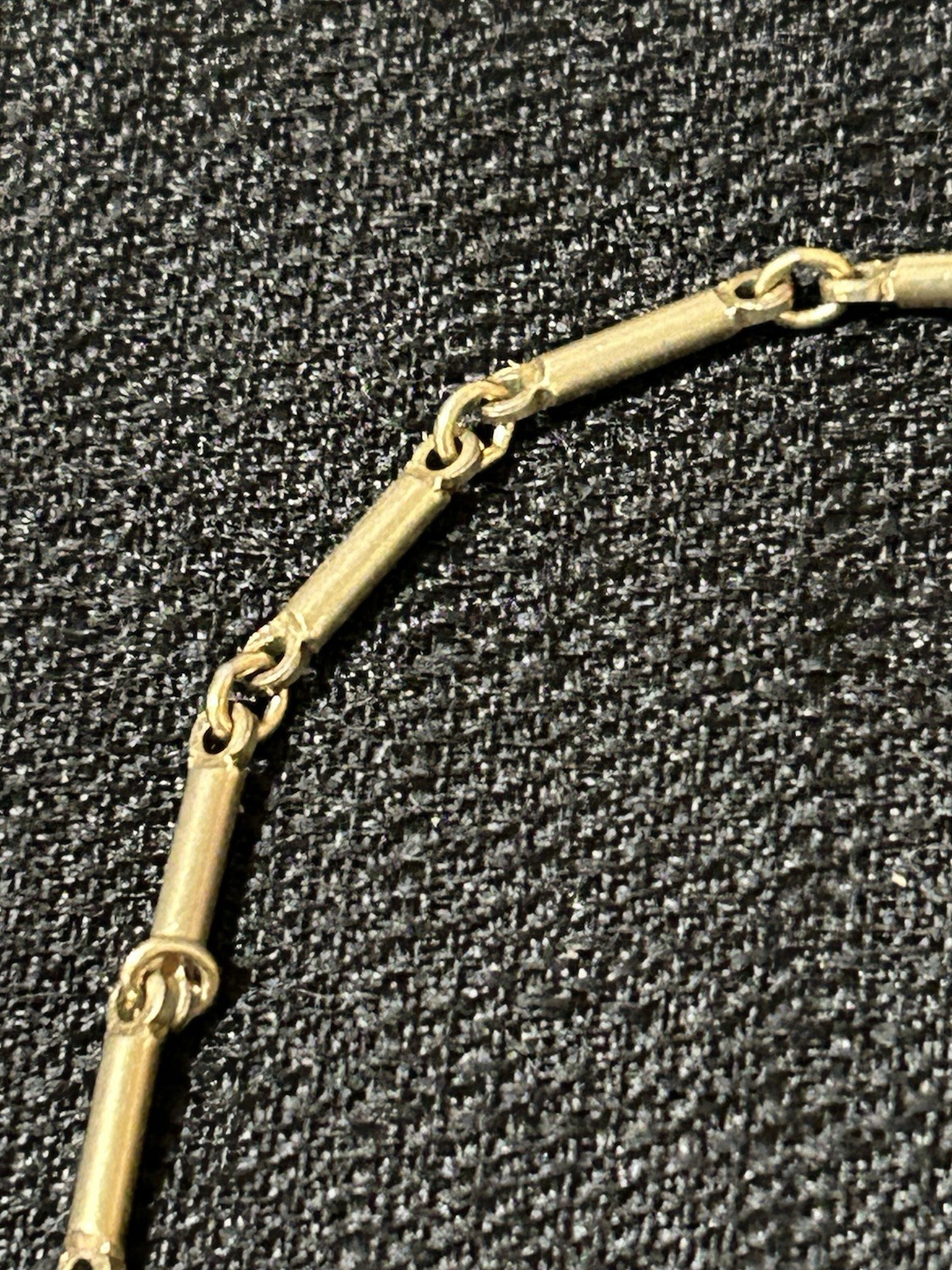 Antique Gold Tone Filigree Hand Painted Rose Faux Pearl Pendant Necklace 14”