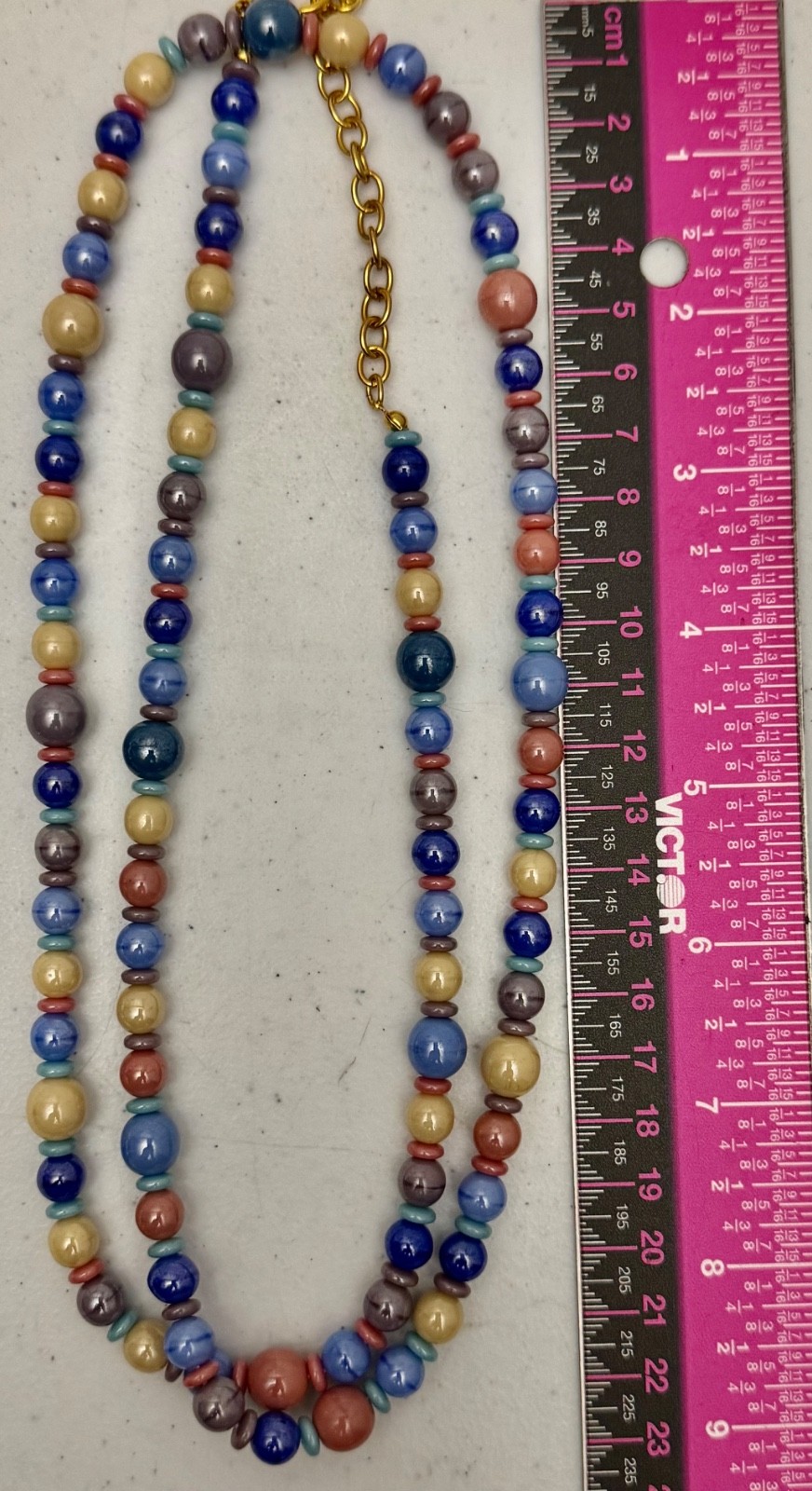 Joan Rivers Czech Republic Glass Bead Long Necklace & Bracelet Vintage