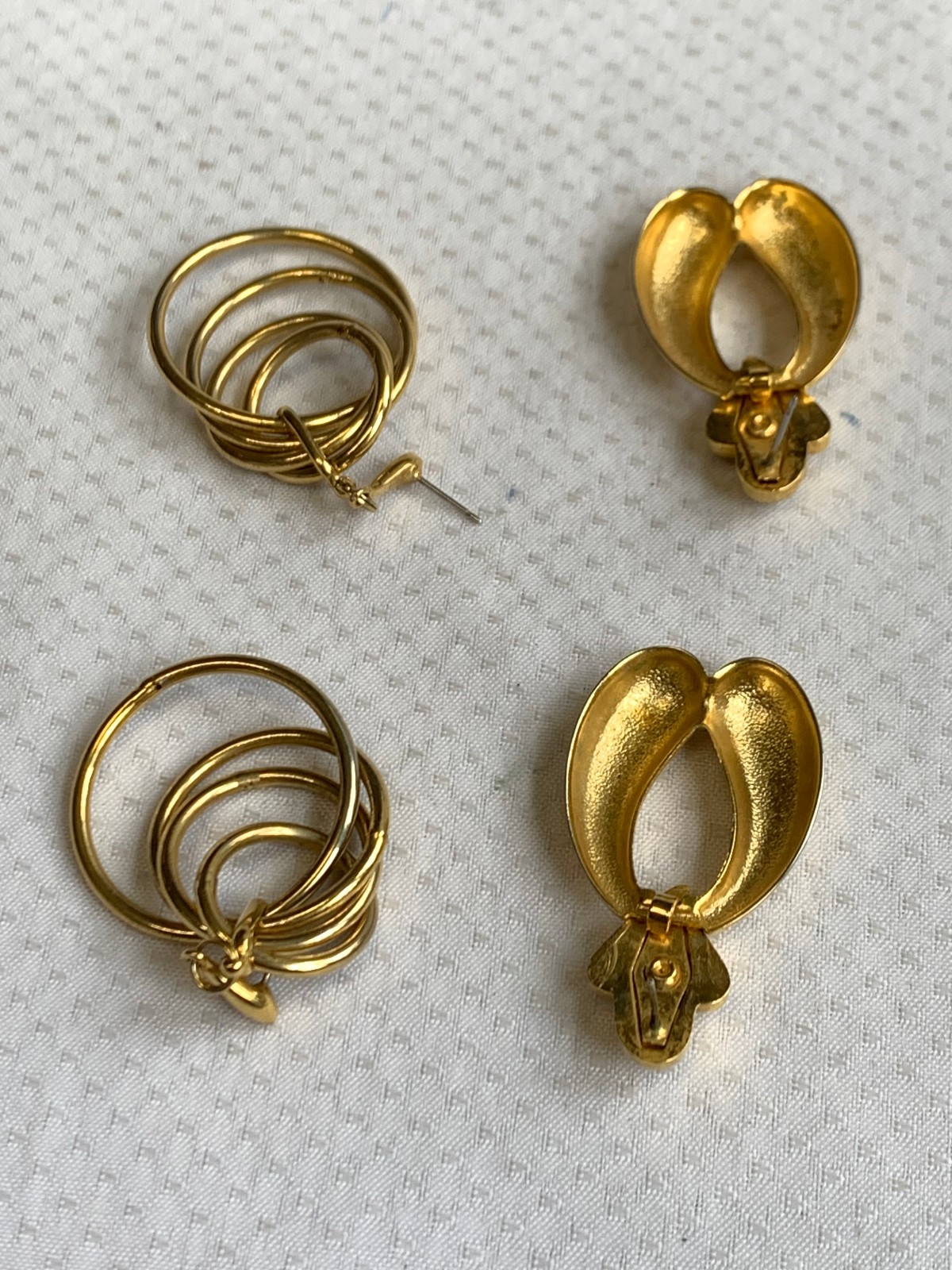 Vtg Costume Jewelry Lot Enamel Tiger’s Eye Faux Amber / Onyx / Gemstones