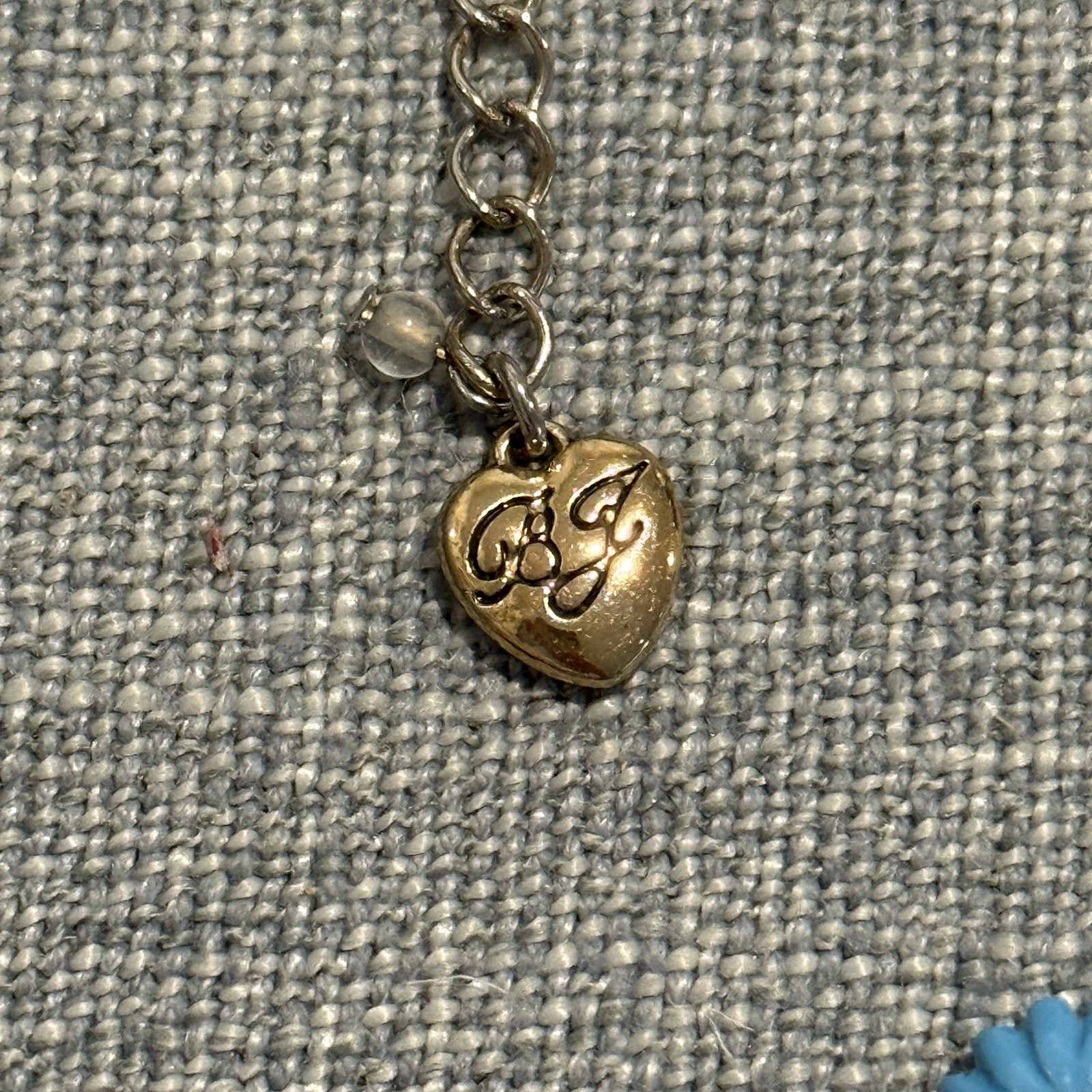 Betsey Johnson Triple Strand Necklace Beaded Multi Floral Heart Crystal Signed