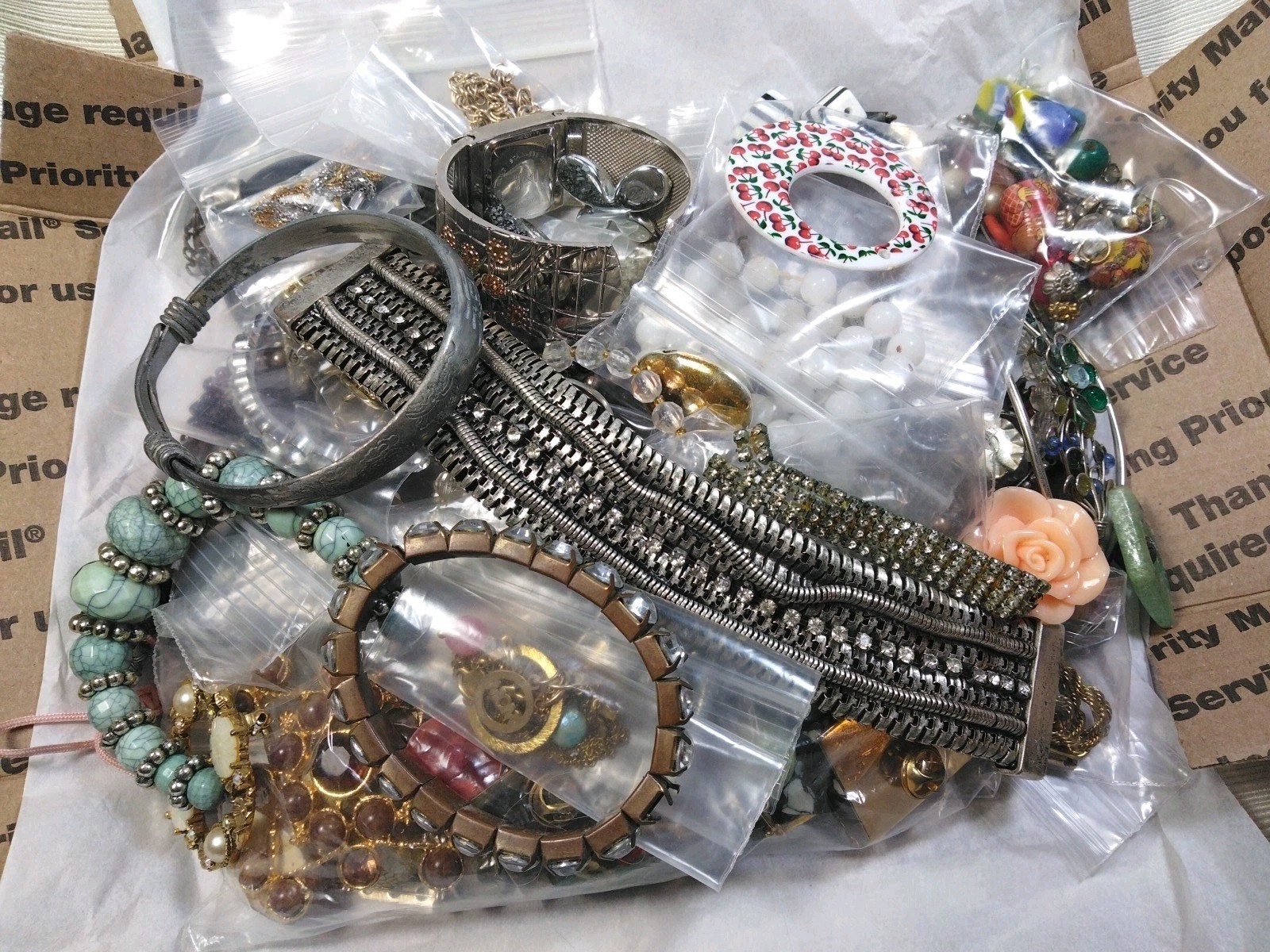 Vtg To Now Junk Jewelry Lot #3 For CRAFTING Or REPAIRS, REPURPOSE, 2.45 Lb USED.