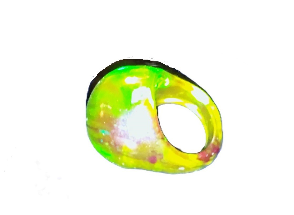 vintage 1960’s Green Lucite Bubble Dome Ring size 8.5