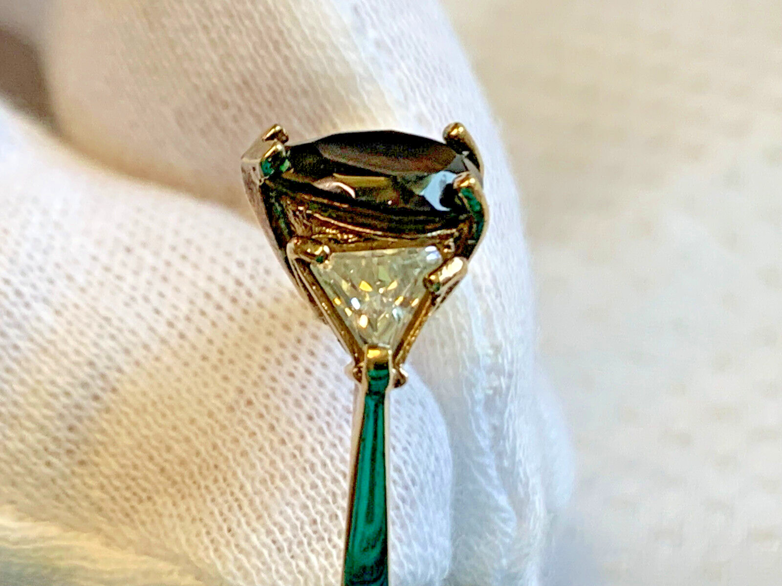 Vtg Sterling Silver Gold Vermeil Ring 3.9g Fine Jewelry Sz 6.75 Smoky Stone