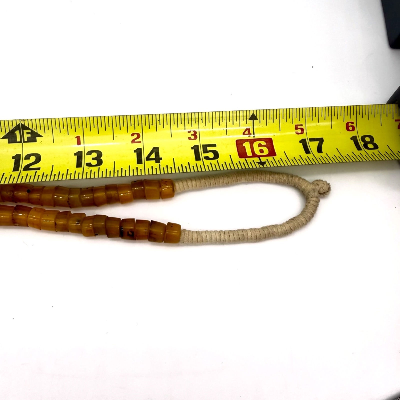 Vintage Tibetan Butterscotch Amber Resin Necklace 46g Egg Yolk Sherpa Trade Bead