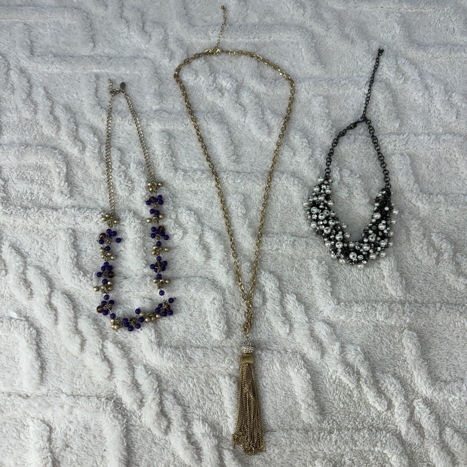 Estate Find Necklaces Lot X 3. Custom Jewelry Modern Multicolor