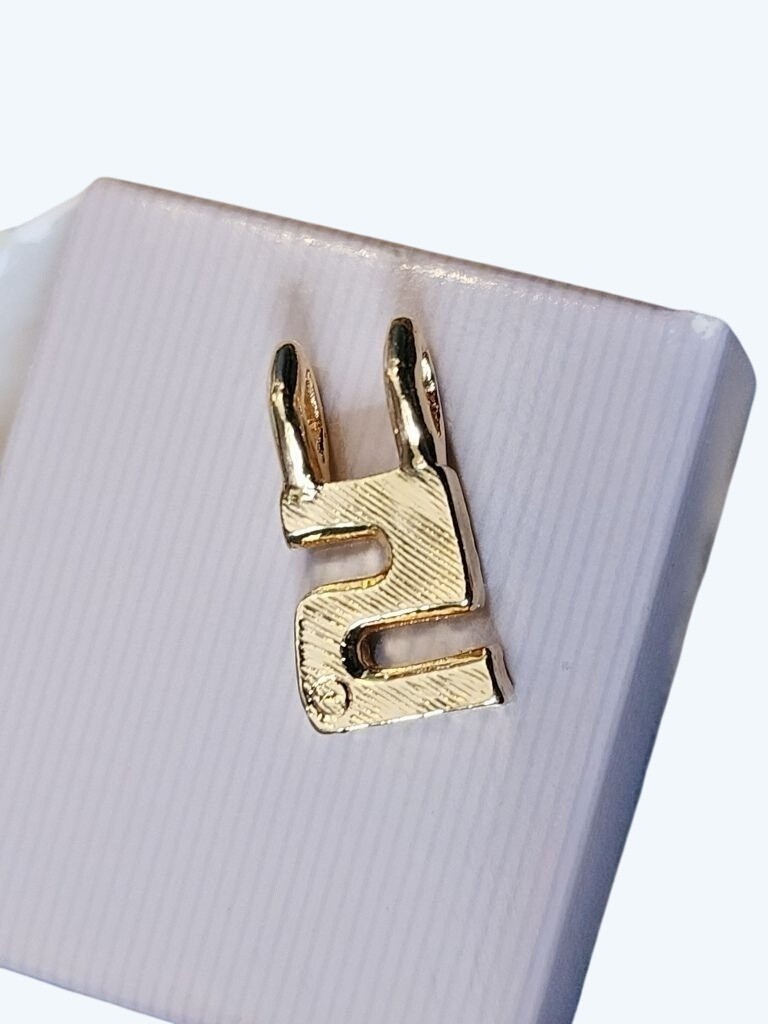 Avon Vtg 1990 Gold-Tone Add an Initial Charm With Rhinestones Unused In Box
